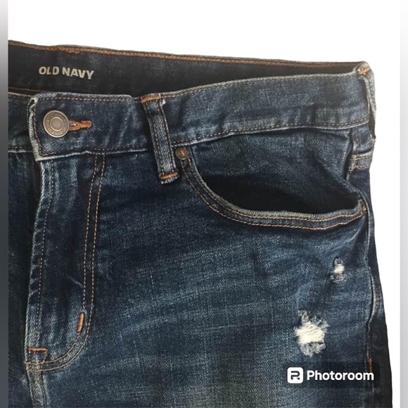 Men’s Old Navy Distressed Straight Leg Jeans Size 34/34 - Picture 2 of 3